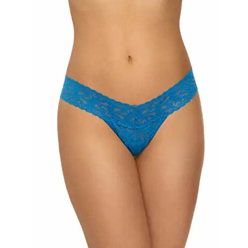Hanky Panky Women’s Signature Lace Low Rise Thong Cerulean
