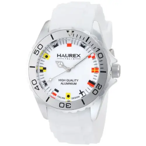 Haurex Italy Men’s Ink Flag-Like Indices Aluminum White