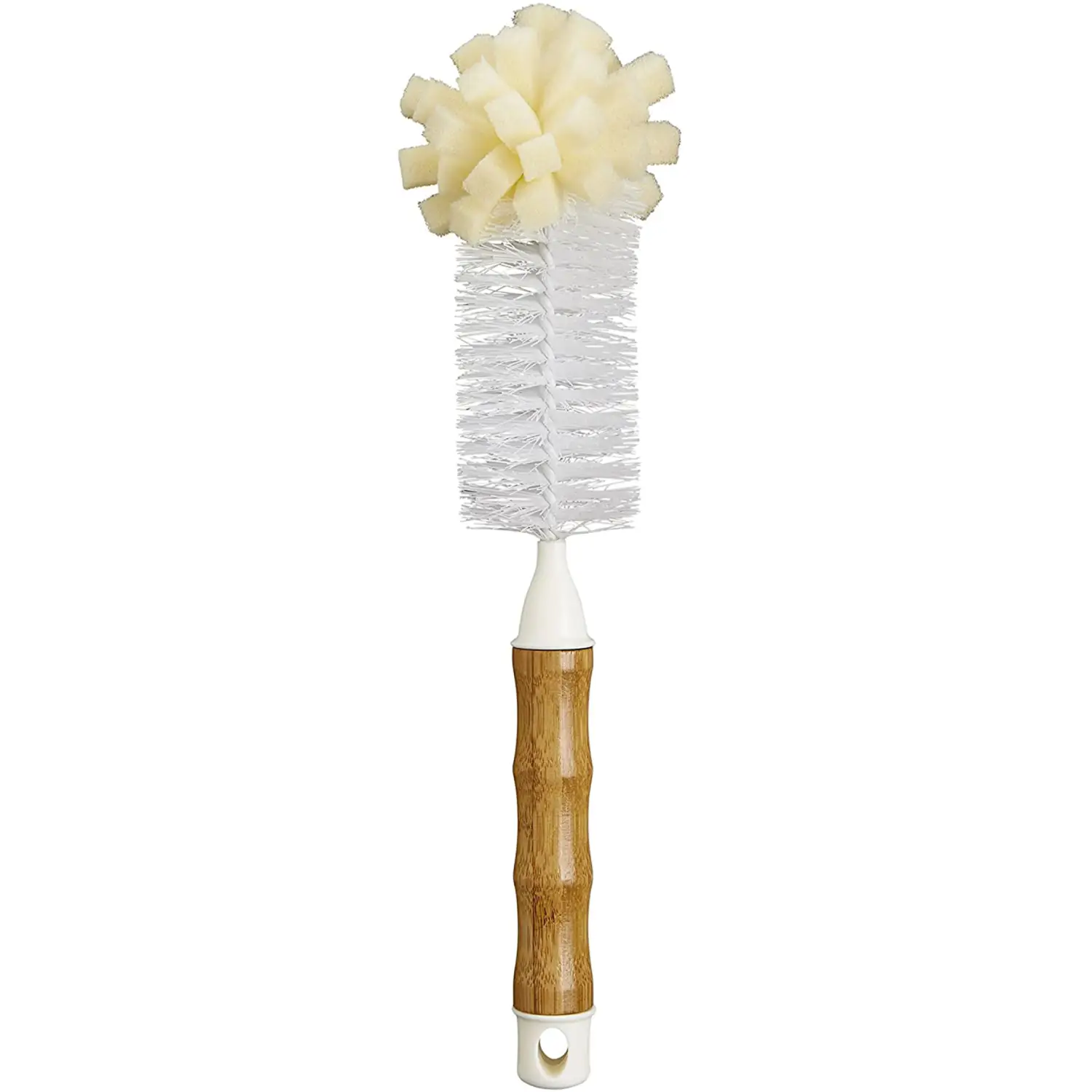 HIC Kitchen Bamboo Bottle Brush Bamboo with Non-Scratch