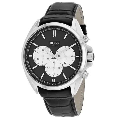 Hugo Boss Men’s Classic Chrono Stainless Steel/Black Leather