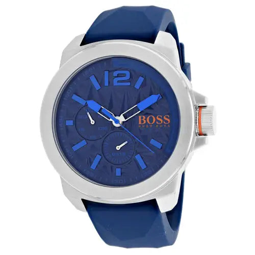 Hugo Boss Men’s Classic Quartz Stainless Steel/Blue Silicone