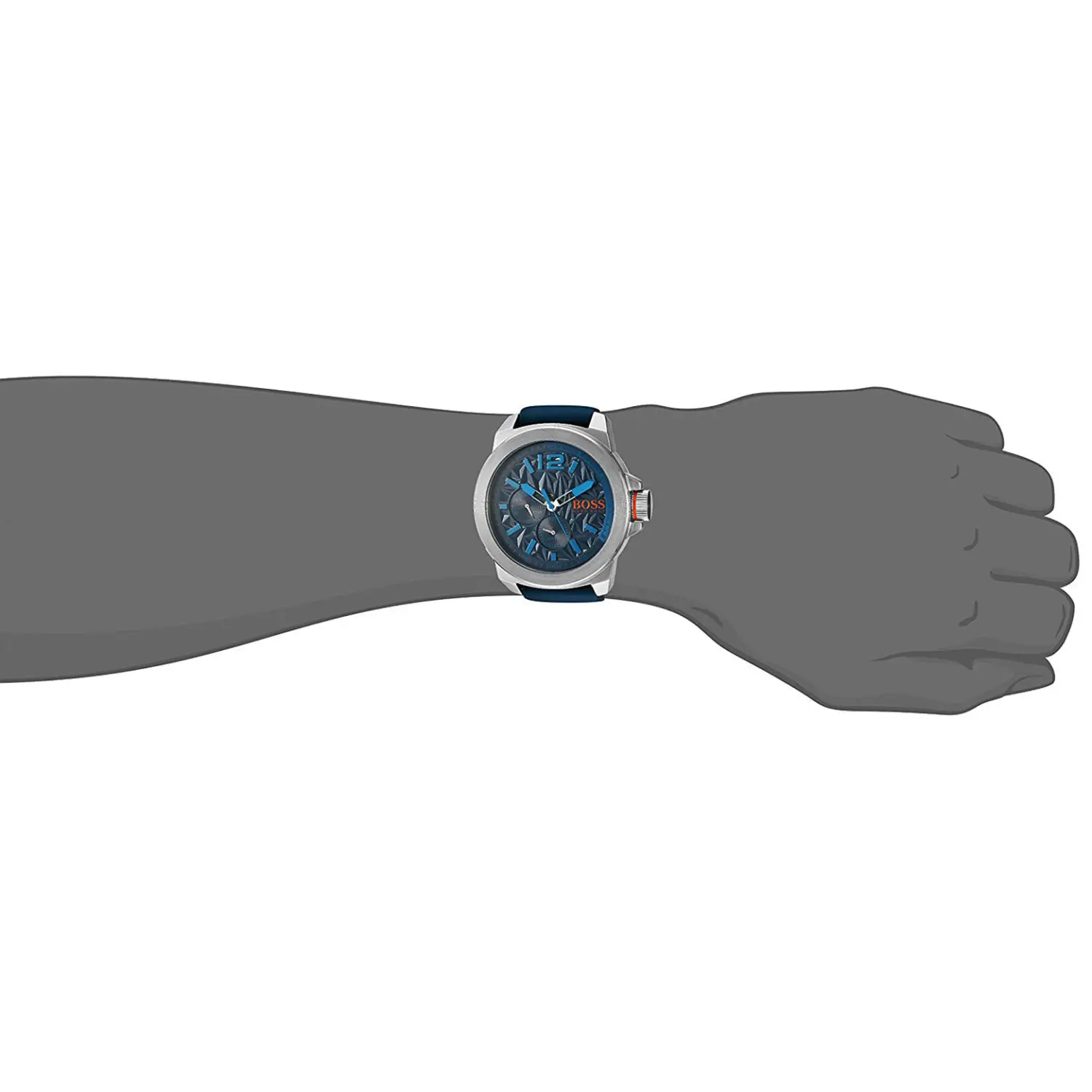 Hugo Boss Men’s Classic Quartz Stainless Steel/Blue Silicone