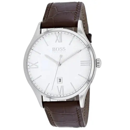 Hugo Boss Men’s Governor Stainless Steel Brown Leather Watch