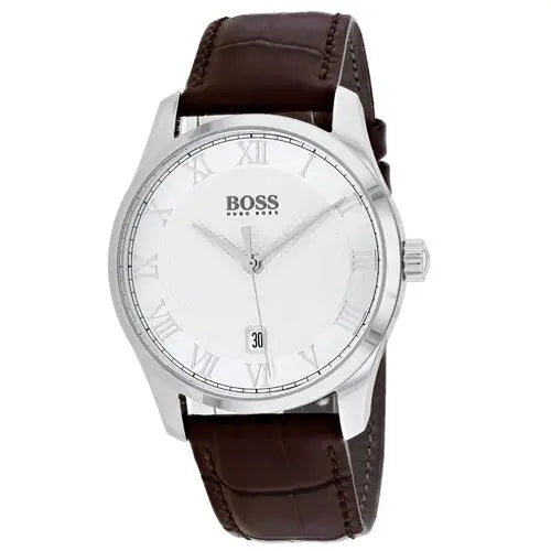 Hugo Boss Men’s Master Stainless Steel Brown Leather Watch
