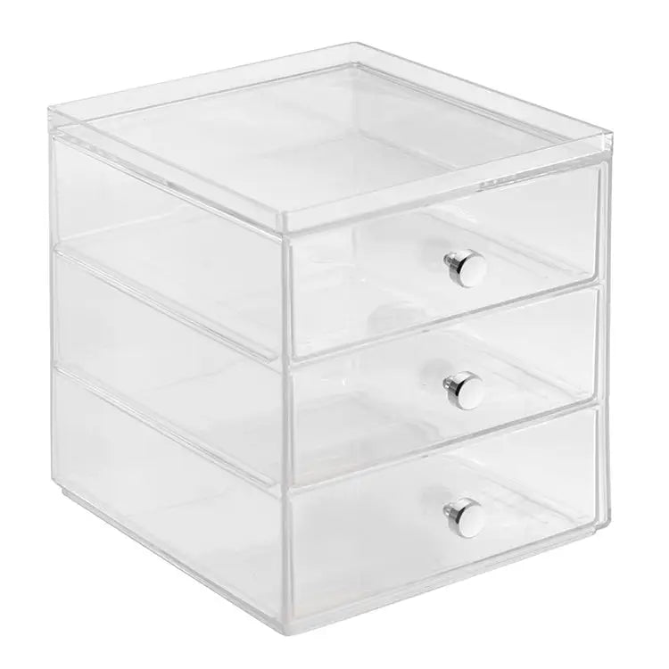 InterDesign 3 Drawers Plastic Vanity Cosmetic Organizer