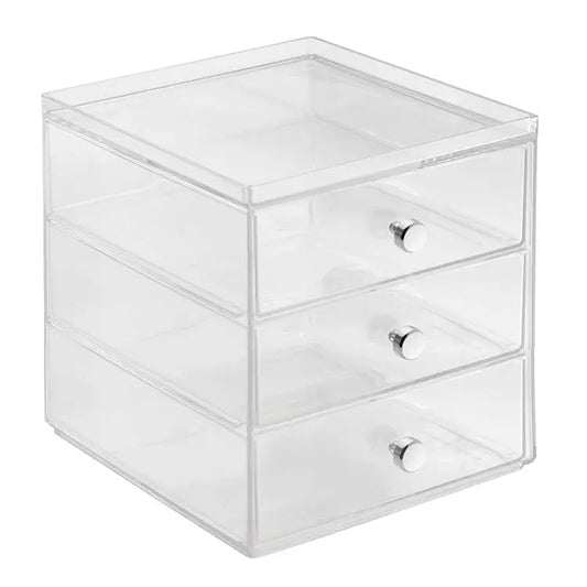 InterDesign 3 Drawers Plastic Vanity Cosmetic Organizer