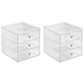 InterDesign 3 Drawers Plastic Vanity Cosmetic Organizer Pack