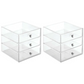 InterDesign 3 Drawers Plastic Vanity Organizer Pack of 2