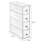 InterDesign 4 Drawers Plastic Vanity Narrow Cosmetics