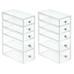 InterDesign 5 Drawers Plastic Vanity Narrow Cosmetics