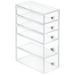 InterDesign 5 Drawers Plastic Vanity Narrow Cosmetics