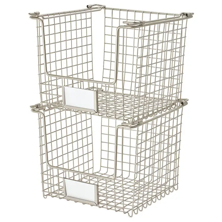 InterDesign Classico Stackable Basket 10 x 10 x 7.75 Medium