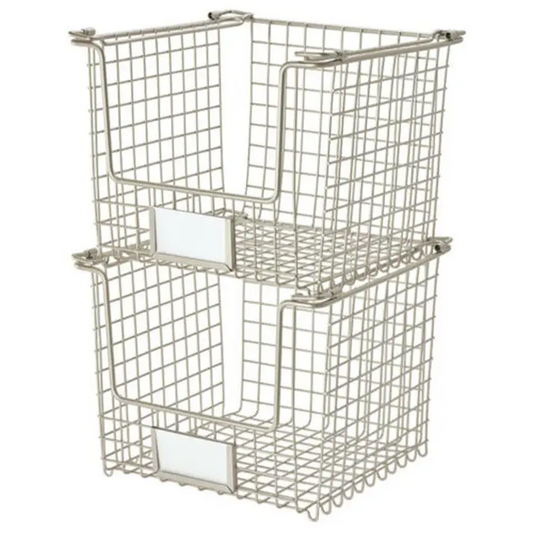 InterDesign Classico Stackable Basket 10 x 10 x 7.75 Medium