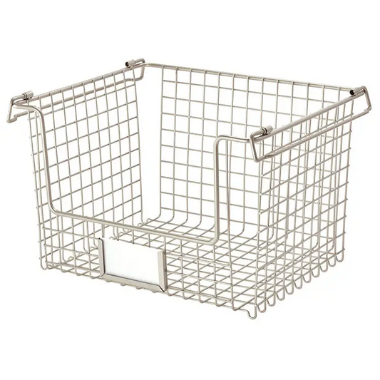 InterDesign Classico Stackable Basket 12 x 10 x 7.75 Large