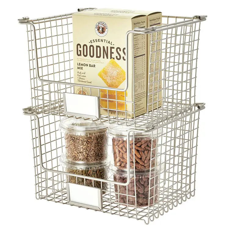 InterDesign Classico Stackable Basket 12 x 10 x 7.75 Large