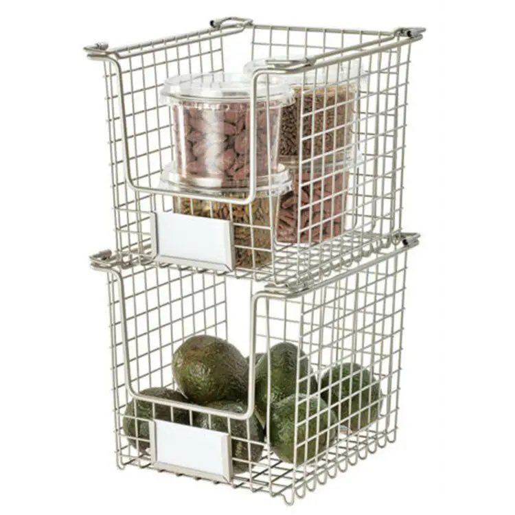 InterDesign Classico Stackable Basket 8 x 10 x 7.75 Small
