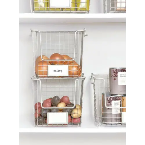 InterDesign Classico Stackable Basket 8 x 10 x 7.75 Small