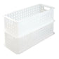 InterDesign Durable Plastic Storage Basket with Handle Pack