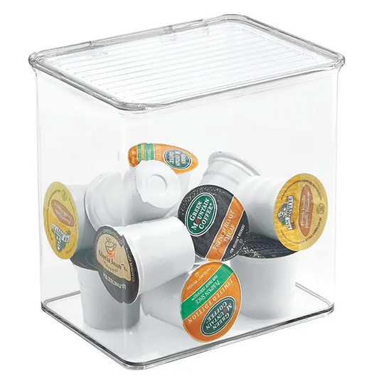 InterDesign Durable Plastic Storage Bin with Hinged Lid 3