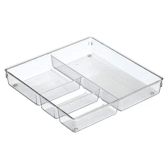 InterDesign Linus Durable Plastic Kitchen Drawer Organizer