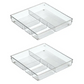 InterDesign Linus Durable Plastic Kitchen Drawer Organizer