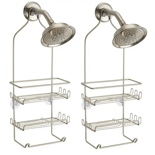 InterDesign Milo Metallic Shower Caddy Pack of 2 (Satin
