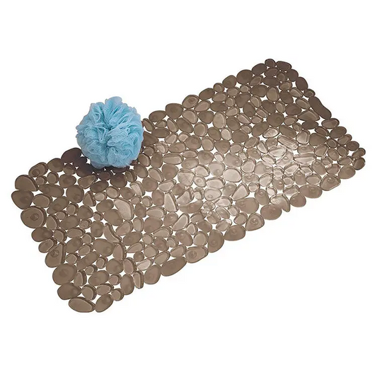 InterDesign Pebblz Suction Non-Slip Bath Mat (Brown) 80013 -