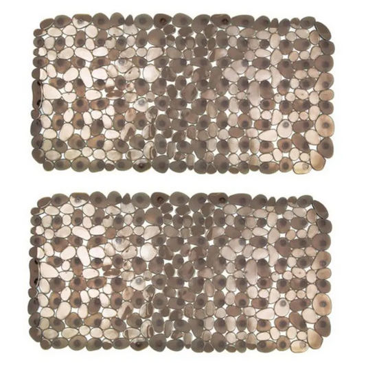 InterDesign Pebblz Suction Non-Slip Bath Mat Pack of 2