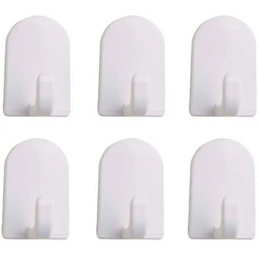 InterDesign Self Adhesive Plastic Hooks (White) 14101 - Misc