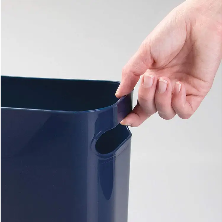 InterDesign Una 12 Rectangular Waste Basket with Handles