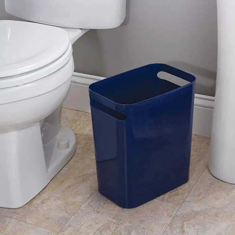 InterDesign Una 12 Rectangular Waste Basket with Handles