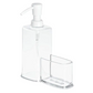 InterDesign Vella Plastic Soap Pump with Caddy (Clear) 30630