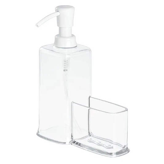 InterDesign Vella Plastic Soap Pump with Caddy (Clear) 30630