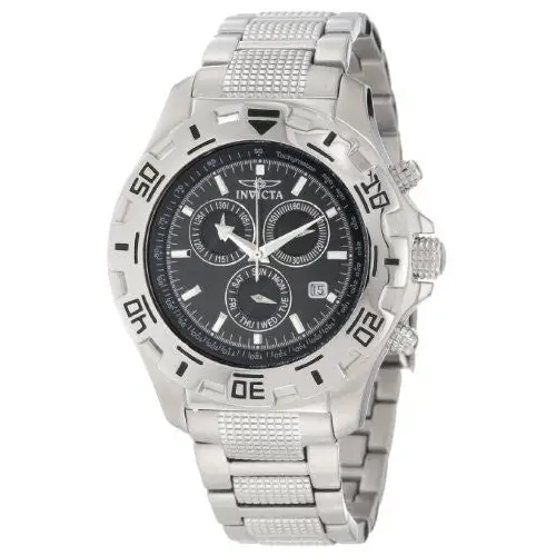 INVICTA BLK MOP DL QTZ CHRONO SS - Watches invicta