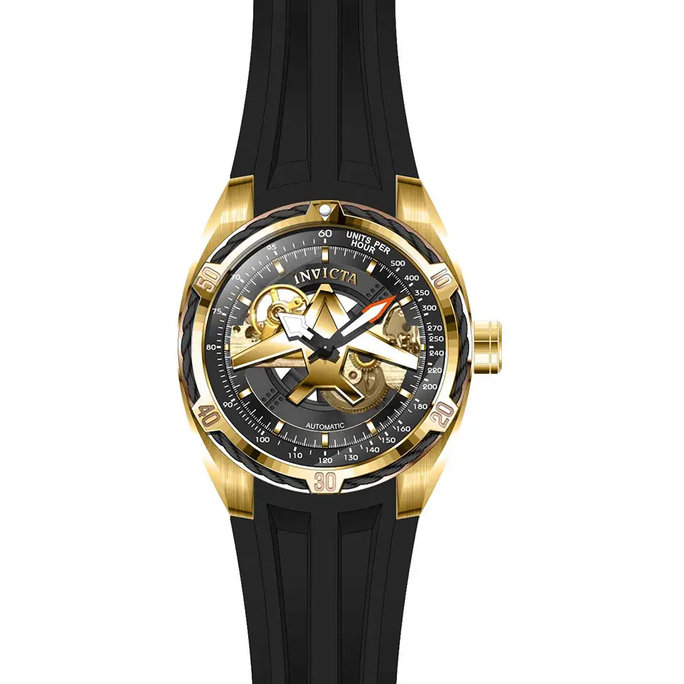 Invicta Men Aviator Automatic 100m Stainless Steel/Black