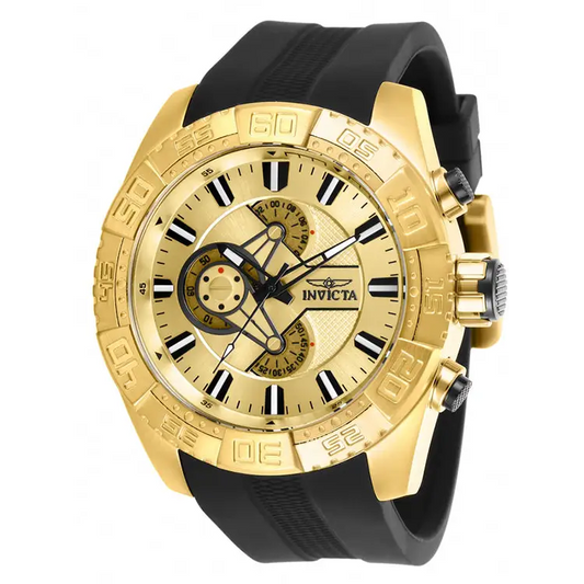 Invicta Men Pro Diver Chrono 100m Gold Tone Stainless