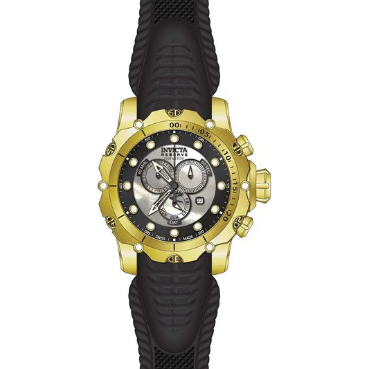Invicta Men Venom Chrono Gold Plated Stainless Steel Black