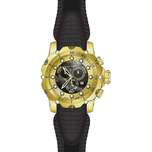 Invicta Men Venom Chrono Gold Plated Stainless Steel Black