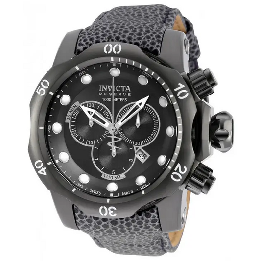 Invicta Men Venom Chronograph 1000m Reptile Print Dark Grey
