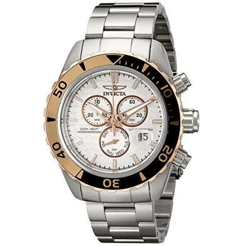 Invicta Men’s 12859 Pro Diver Quartz Chronograph Silver Dial