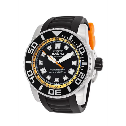 Invicta Men’s 14659 Pro Diver Quartz 3 Hand Black Dial Watch