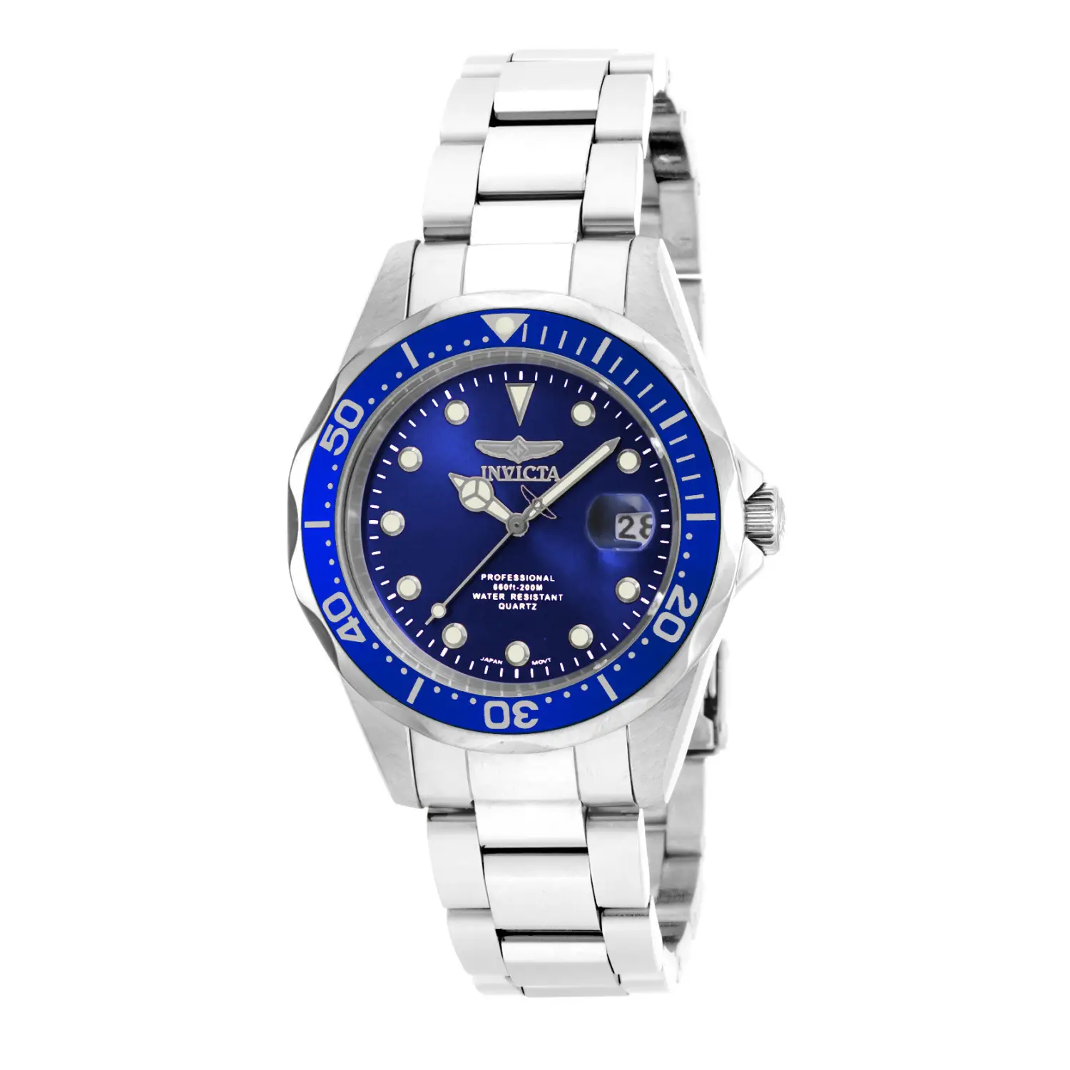 Invicta Men’s 17048 Pro Diver Quartz 3 Hand Blue Dial Watch
