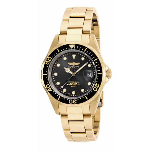 Invicta Men’s 17051 Pro Diver Quartz 3 Hand Black Dial Watch