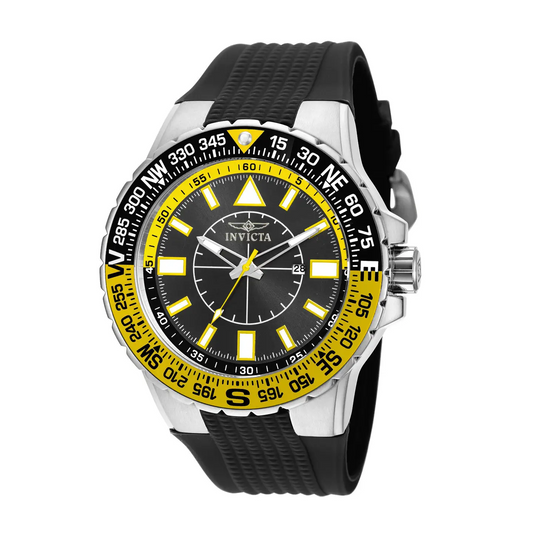 Invicta Men’s 19267 Aviator Quartz 3 Hand Black Dial Watch -