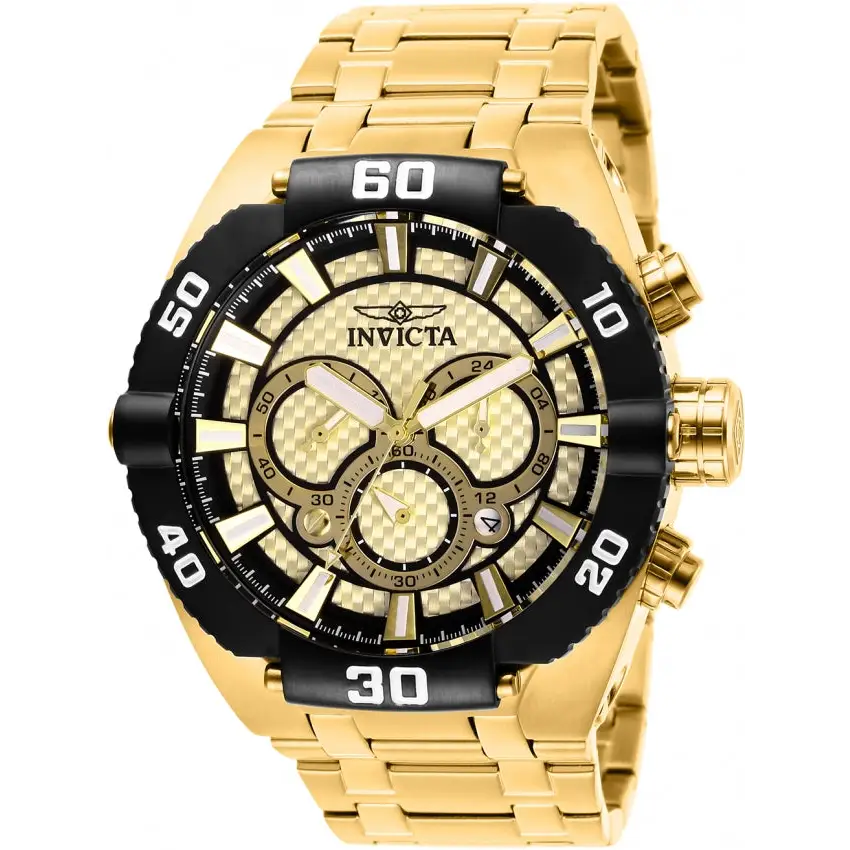 Invicta Men’s 27256 Coalition Forces Quartz 3 Hand Gold Dial