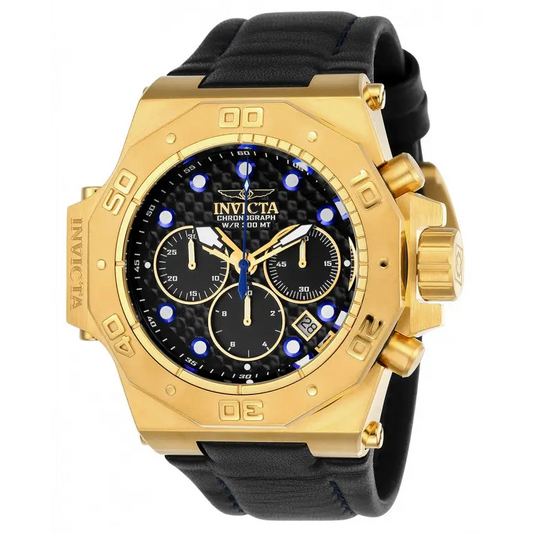 Invicta Men’s Akula Chrono 300m Gold Plated S. Steel Black