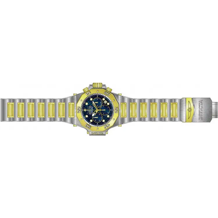 Invicta Men’s Akula Chrono 300m Silver / 14k Gold Plated S.