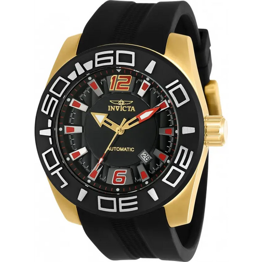 Invicta Men’s Aviator Automatic 3 Hand Black Dial Watch