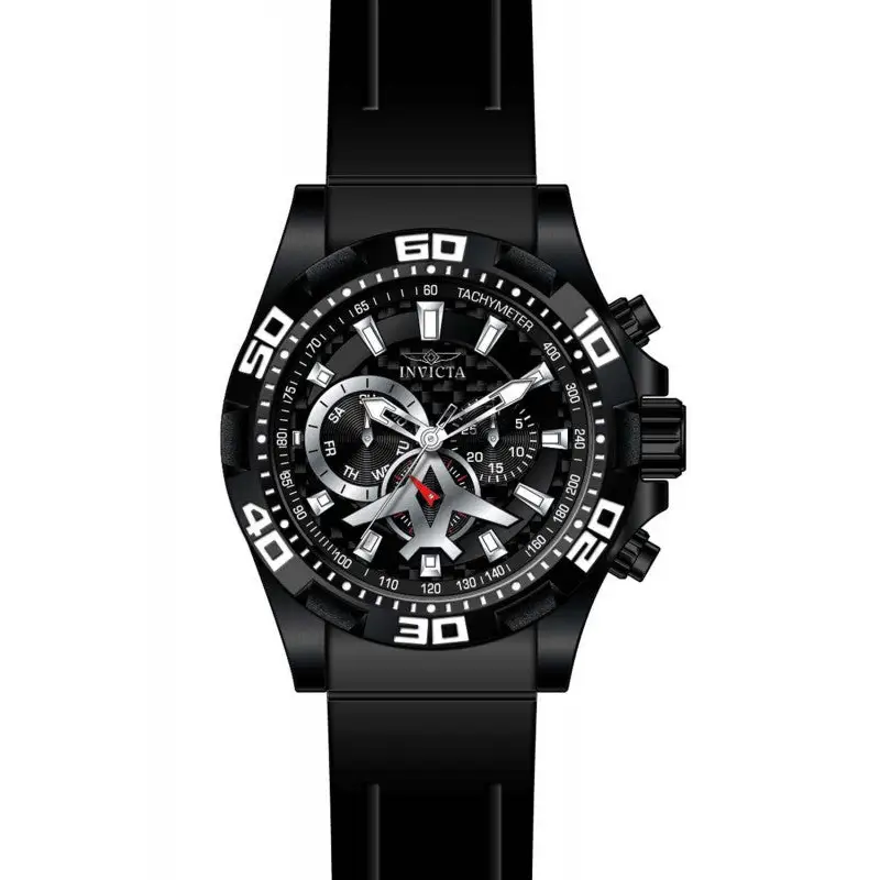 Invicta Men’s Aviator Black Stainless Steel Polyurethane