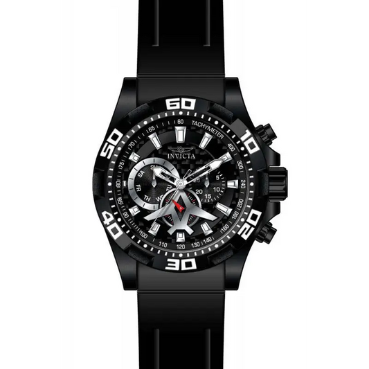 Invicta Men’s Aviator Black Stainless Steel Polyurethane